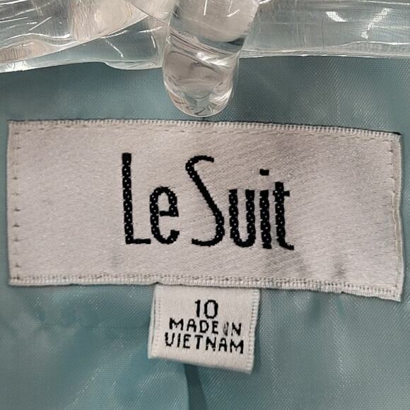 Le Suit Vintage 90s Pastel Linen Ladies Single Breasted Midi‎ Skirt Suit Set - Picture 8 of 16